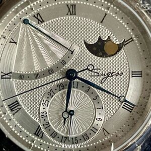 NIB Sugess Automatic Power Reserve Moonphase Date Guilloche Dial